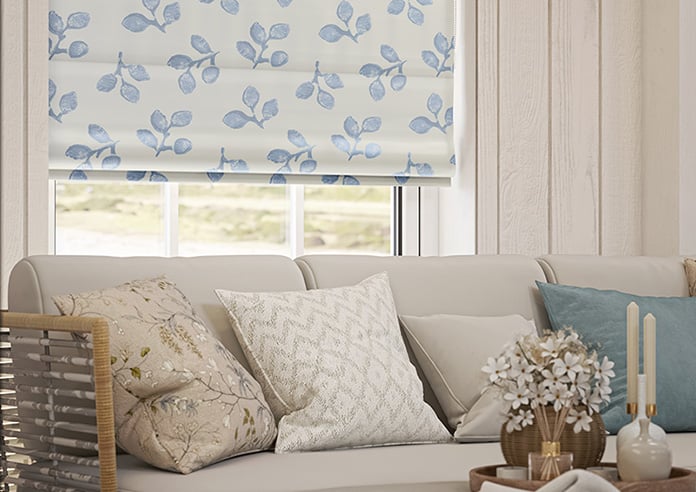 Loralei, Blue Mist - Motorised Roman Blind - Image 5